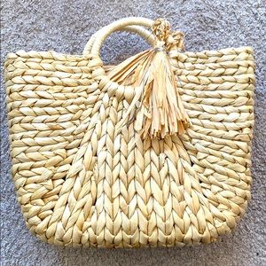 Barneys New York straw tote
